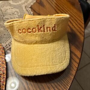 Cocokind yellow visor hat - one size